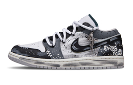 Jordan Баскетбольные кроссовки Air 1 Thorn Rose Low Top Vintage, унисекс, темно-серые fq7687-300（team1123-荆棘玫瑰） | dark gray