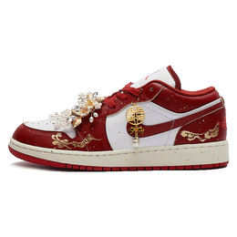 Jordan Air 1 Bubble Jellyfish, желаю вам счастливого союза. Низкие винтажные баскетбольные кроссовки, женские, золотисто-красные fj3465-160(team15-喜结连理) | gold red