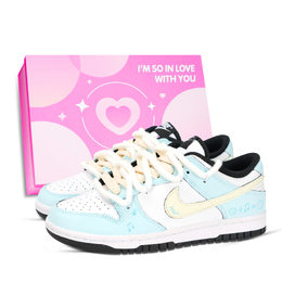 Nike Кроссовки для скейтбординга Dunk Anti Slip, износостойкие, низкие, унисекс, синие, желтые, белые dd1391-100（team883-奇妙音乐鞋盒） | blue yellow white