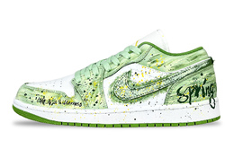Jordan Баскетбольные кроссовки Air 1 Vintage, унисекс, низкие, белые, зеленые hf4823-100(team701-春和景明） | emerald green