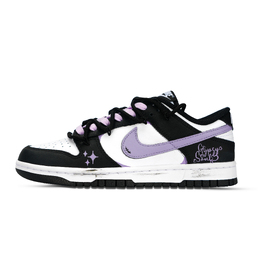 Nike Кроссовки для скейтбординга Dunk Anti Slip, износостойкие, низкие, унисекс, фиолетовые, белые, черные dd1391-100（team883-唯美梦境） | purple white black