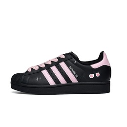 Adidas Кроссовки для скейтбординга Superstar 2 Vassell, износостойкие, низкие, унисекс, черно-розовые ji0079（team974-粉爪爪） | black pink