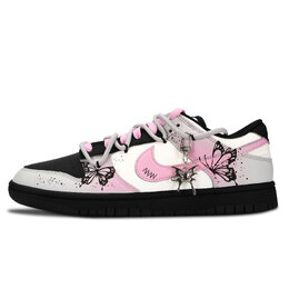 Nike Кроссовки для скейтбординга Dunk Black White, Flying Together, износостойкие, серо-розовые, унисекс hf5441-100（team-971比翼双飞） | gray pink