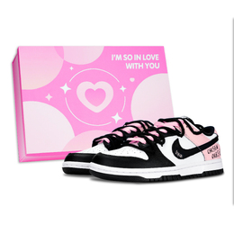 Nike Кроссовки для скейтбординга Dunk Low Top унисекс, черные, розовые dd1503-101(team883-粉墨之冠boxs） | black pink