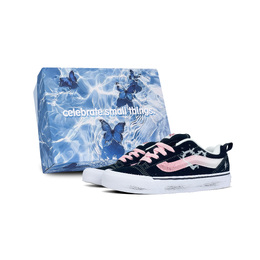 Vans Кроссовки для скейтбординга Knu Skool, износостойкие, низкие, унисекс, черно-розовые vn0009qc6bt1(白色内里）(team188-荆棘s | black pink