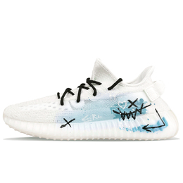 Adidas Кроссовки Yeezy Boost 350 V2, износостойкие, повседневные, белые, унисекс hq6316(team373-哥特玫瑰) | white