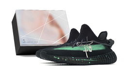 Низкие повседневные кроссовки Yeezy Boost 350 V2, унисекс, черные Adidas, Black (Box) hq4540(team1271-黑椰十字青s-box） | black (box)
