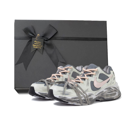 Nike Кроссовки Air Max Fusion женские с низким верхом, серые, розовые cj1671-100（team384- 脏粉风暴 双带礼盒） | gray pink