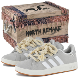 Adidas Кроссовки для скейтбординга Grand Court Base 00s, нескользящие, износостойкие, низкие, унисекс, серо-белые ih6185(team96-灰朵s-box) | gray white-high-end gift box