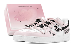 Nike Кроссовки Air Force 1 Black Pink Love Low Top для скейтбординга, женские, белые dh2920-111(teams2-黑粉爱恋s-box) | black