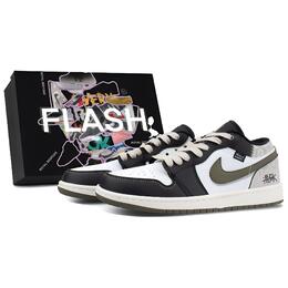 Jordan Баскетбольные кроссовки Air 1 Vintage, унисекс, низкие, черные, белые, зеленые, бежевые 553558-092（team1086-绿野迷踪-sbox） | beige