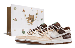 Nike Кроссовки для скейтбординга Dunk Rice Fragrance с противоскользящим покрытием, износостойкие, унисекс, белые, коричневые hv1794-211(team864-稻香手提袋) | white brown
