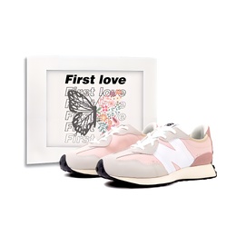 New Balance Кроссовки NB 327 с амортизацией, износостойкие, дышащие, нескользящие, унисекс, розовые gs327fe（team384-肆意心动s) | pink