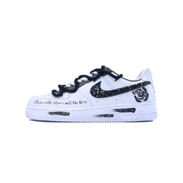 Nike Кроссовки Air Force 1 для скейтбординга, износостойкие, низкие, унисекс, черные, белые cw2288-111（team779- 黑玫瑰） | black white