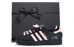 Adidas Низкие кроссовки для скейтбординга SUPERSTAR Coverage с защитой от скольжения и истиранию, унисекс, розовые ji0079(team拾伍-男女同款黑粉二sbox) | pink