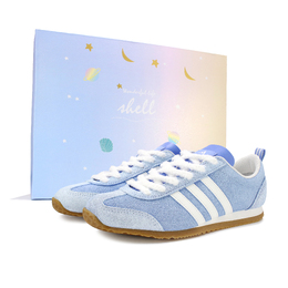 Adidas Кроссовки VS JOG 2.0 с противоскользящим покрытием, износостойкие, повседневные, унисекс, сине-белые js4444(team134-海中月礼盒) | blue white