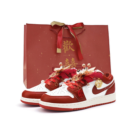 Jordan Баскетбольные кроссовки Air 1 Low Top Vintage, женские, красные fj3465-160(team676-时光絮语sbox) | red