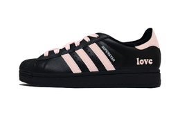 Adidas Низкие кроссовки для скейтбординга Superstar 2 Puppy Fragment, унисекс, черно-розовые ji0079(team85-爱情) | black pink
