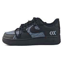 Nike Кроссовки Air Force 1 для скейтбординга, износостойкие, низкие, унисекс, черные cw2288-001（team781-零度蓝雾） | black