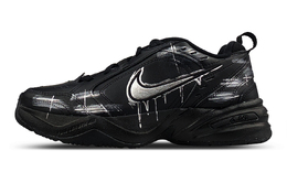 Кроссовки Air Monarch 4 Slip Resistant Low Top Chunky унисекс, черные, серебристые Nike, Black Silver 415445-001(team116-nk银色交叉线) | black silver