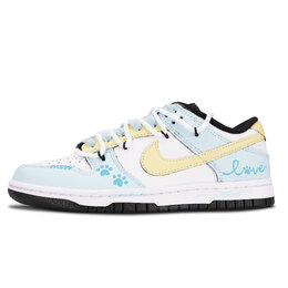 Nike Кроссовки для скейтбординга Dunk Low Top унисекс светло-голубые dd1391-100（team883-小狗脚印） | light blue