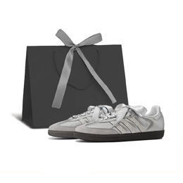 Adidas Кроссовки женские SAMBA OG German Army Low Top Silver b75806(team93-月光银刻 sbox) | silver