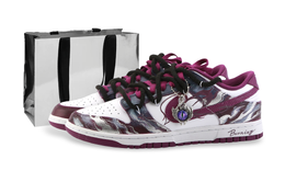 Nike Кроссовки для скейтбординга Dunk Eye Of Demon с противоскользящим покрытием, низкие, унисекс, серебристо-фиолетовые dv0833-107(team889-恶魔之眼礼袋款) | silver purple (special shopping bag)