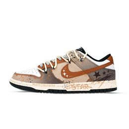 Nike Кроссовки для скейтбординга Dunk Anti Slip, износостойкие, унисекс, светло-коричневые dd1391-100(team883-星星点点) | light brown