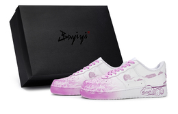 Nike Кроссовки для скейтбординга Air Force 1, унисекс, низкие, розовые cw2288-111(team80-云卷浪舒粉s-box) | white pink