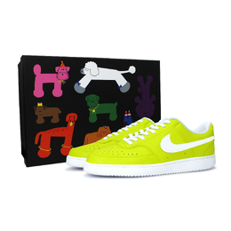 Nike Кроссовки для скейтбординга Court Vision 1 Low Top унисекс, белые, зеленые dh2987-101(team589-璀璨星光礼盒款3） | white green
