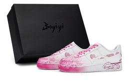 Nike Кроссовки для скейтбординга Air Force 1, унисекс, низкие, розово-красные cw2288-111(team80-云卷浪舒玫红s-box) | white pink