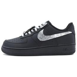 Nike Кроссовки для скейтбординга Air Force 1 Obsidian Auspicious Dragon, износостойкие, увеличивающие рост, женские, черные dd8959-001(team335-黑武士液态金属） | black