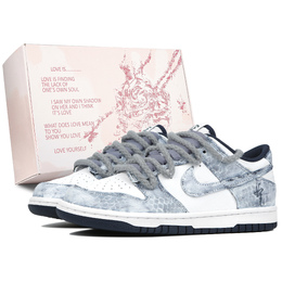 Nike Кроссовки для скейтбординга Dunk Durable Breathable Low Top унисекс синего цвета hf5177-400（team4-雾霾之子sbox） | blue