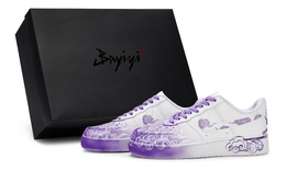 Nike Кроссовки для скейтбординга Air Force 1, унисекс, низкие, фиолетовые cw2288-111(team80-云卷浪舒紫s-box) | white purple