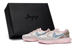 Nike Кроссовки Phoenix Waffle Anti Slip с низким верхом, износостойкие, женские, серые, розовые, синие, коричневые hv5993-161(team80-女款深空恋人s-box) | gray pink blue brown