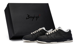 Nike Кроссовки для скейтбординга Dunk, унисекс, низкие, бежевые/черные hq3502-100(team80-漆黑玛丽亚s-box) | beige black