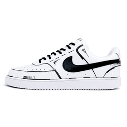 Nike Кроссовки для скейтборда Court Vision 1 Spacetime Tunnel с антискользящим покрытием, износостойкие, низкие, унисекс, черные, белые dh2987-101(team488-时空的隧道) | black white