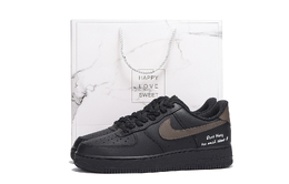 Nike Кроссовки для скейтбординга Air Force 1 с противоскользящим износостойким верхом, унисекс, черно-коричневые cw2288-001(team拾伍-男女同款黑白四sbox) | black brown