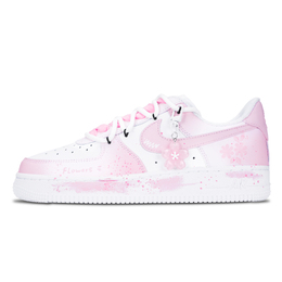 Nike Кроссовки для скейтбординга Air Force 1 женские, низкие, белые/розовые dd8959-100(team883-樱花物语) | white pink