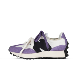 New Balance Кроссовки NB 327 с амортизацией и износостойким покрытием, низкие, для бега по городу и на работу, унисекс, белые, фиолетовые ms327fe(team368-男女款潘多拉) | white purple