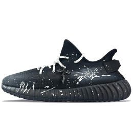 Adidas Кроссовки Yeezy Boost 350 V2 с противоскользящим покрытием и износостойкими легкими низкими кроссовками унисекс, черно-белые hq4540(team478-恶魔之门) | black white