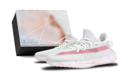 Adidas Кроссовки Yeezy Boost 350 V2, износостойкие, повседневные, унисекс, белые, красные hq6316(team372-甜蜜星海s-box） | white red box