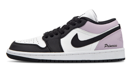 Jordan Баскетбольные кроссовки Air 1 Slip Low, женские, белые, черные, фиолетовые dc0774-101(team34-树莓奶酪) | white black purple