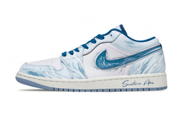 Jordan Баскетбольные кроссовки Air 1 Low Top Vintage унисекс, синие, белые fn5214-141(team774-霜蓝映林） | blue white