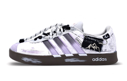 Adidas Кроссовки для скейтбординга унисекс, низкие, белые/фиолетовые hq1802(team765-月坠沧海） | light purple
