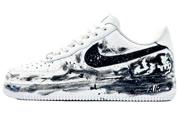 Nike Кроссовки Air Force 1 Hesu Space Mountains And Seas Gathering с низким верхом, устойчивые к истиранию, унисекс, черно-белые cw2288-111（team905-山海逸会） | black white