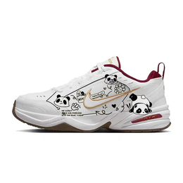 Nike Низкие кроссовки Air Monarch 4 с амортизацией, противоскользящие и износостойкие, массивные, унисекс, белые ib4607-171(team56-手绘熊猫) | white