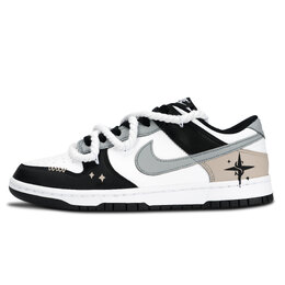 Nike Кроссовки для скейтбординга Dunk унисекс с низким верхом, черные/серые/хаки dd1391-100（team883-星星点点1） | black white