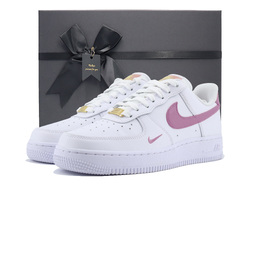 Nike Кроссовки для скейтбординга Air Force 1 с противоскользящим износостойким верхом, женские, белые, фиолетовые cz0270-103(team448-白紫box） | white purple