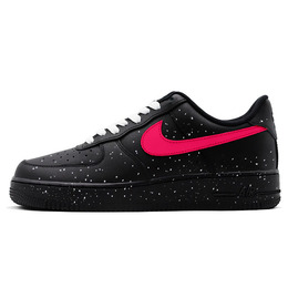 Nike Кроссовки для скейтбординга Air Force 1 с противоскользящим износостойким верхом, унисекс, черные cw2288-001(teamy-男女款泼墨星空荧光粉) | black